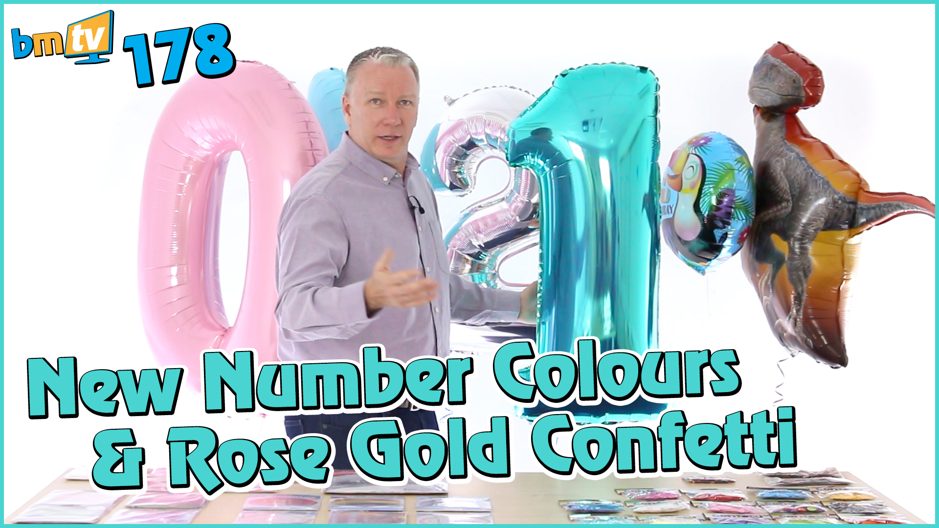 New Number Colours Rose Gold Confetti Bmtv 178 Balloon Market