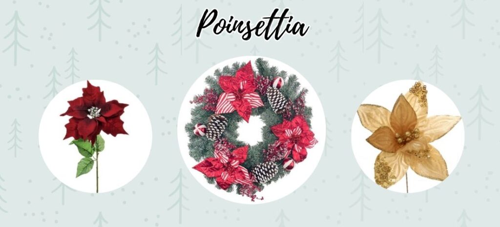 Poinsettia Winter Florals for Balloon Displays 