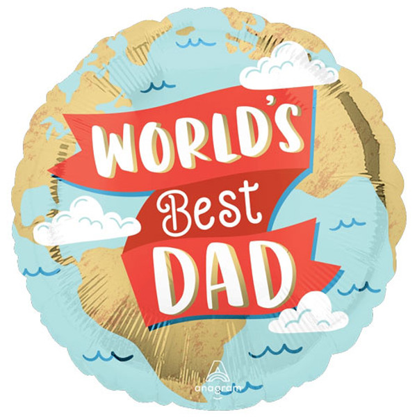 Worlds Best Dad Foil Balloon Balloon Market